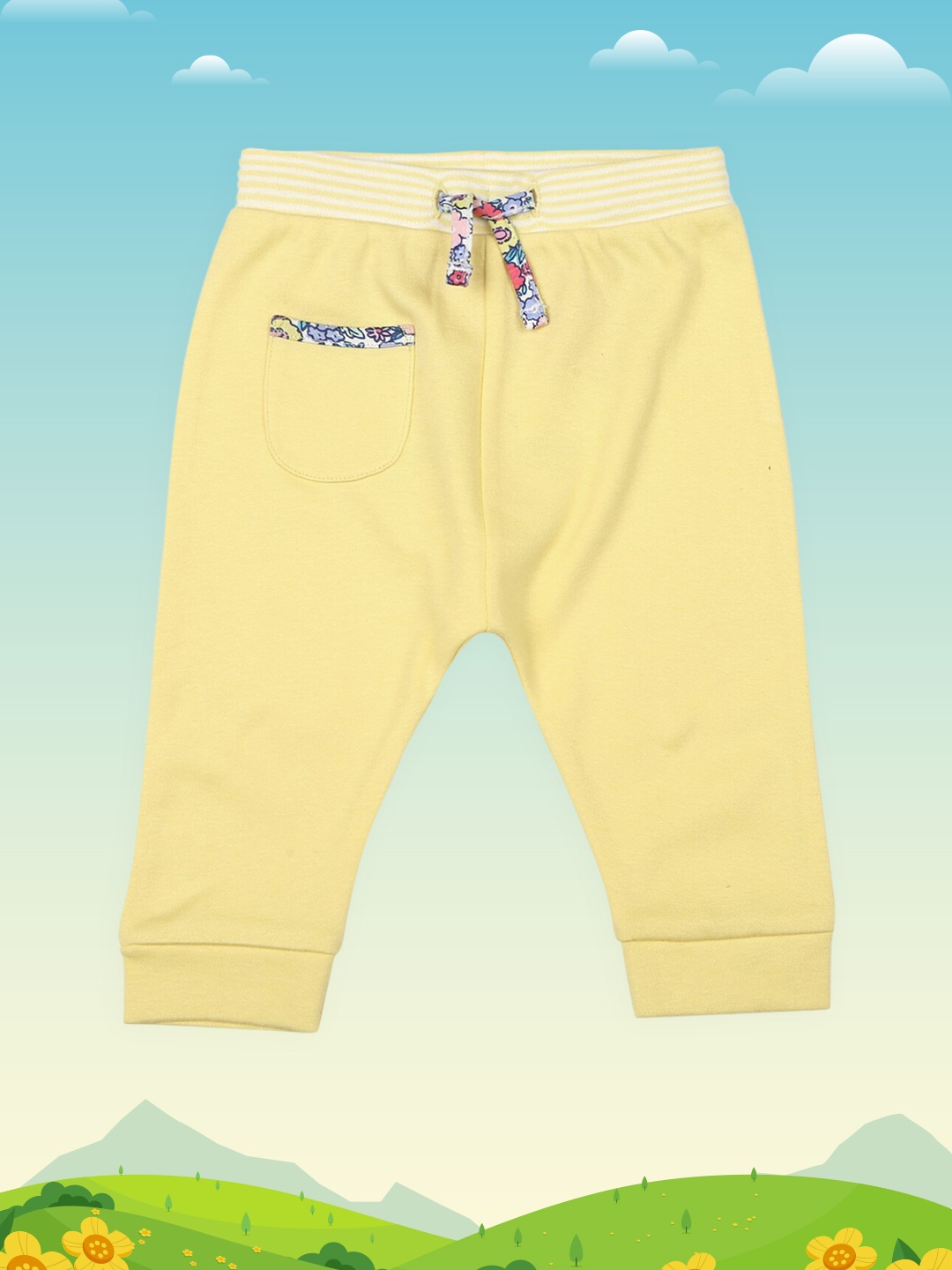 

H By Hamleys Infant Girls Yellow Cotton Joggers
