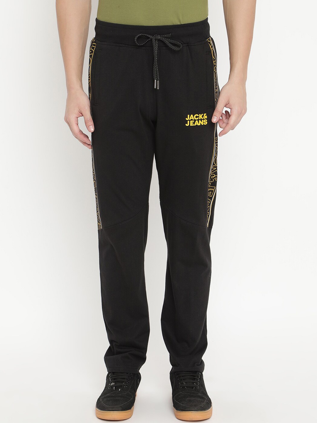 

V2 Value & Variety Men Black Printed Cotton Track Pants
