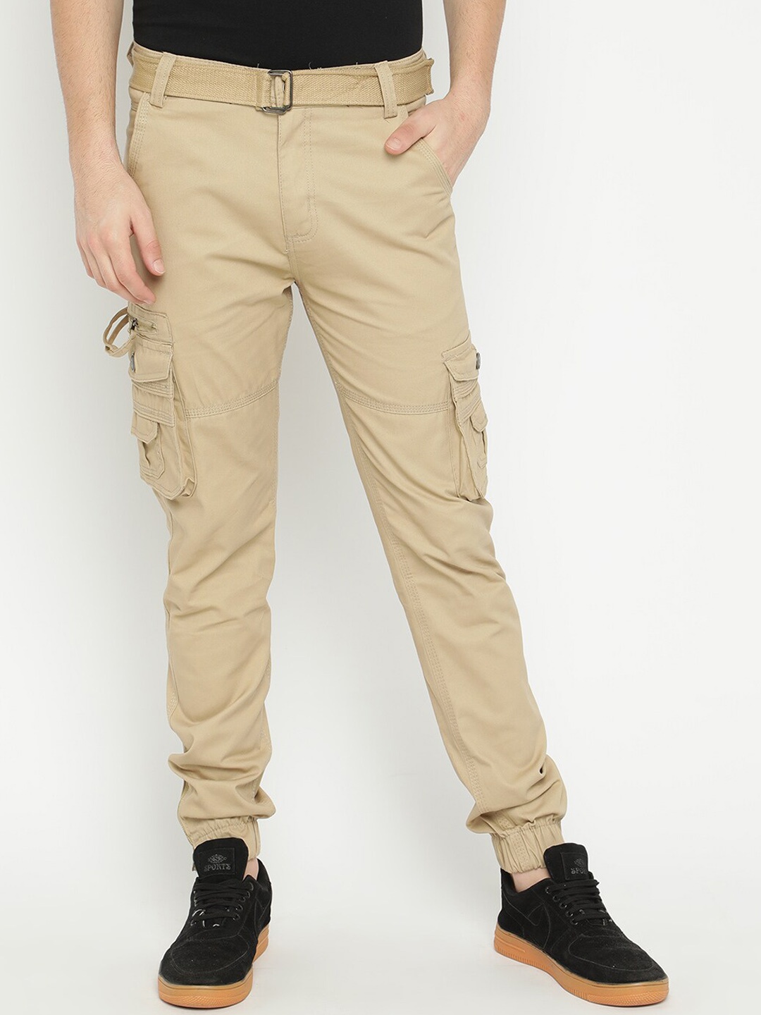 

V2 Value & Variety Men Beige Solid Cotton Track Pants