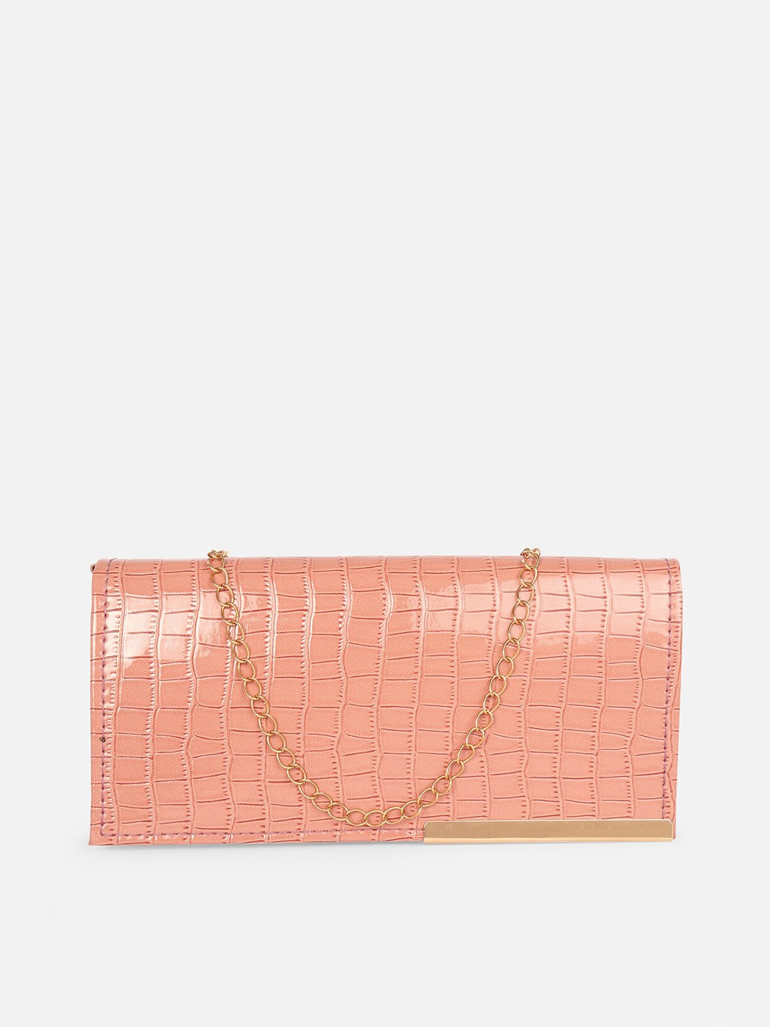 

ATHLISIS Pink Textured Structured Sling Bag