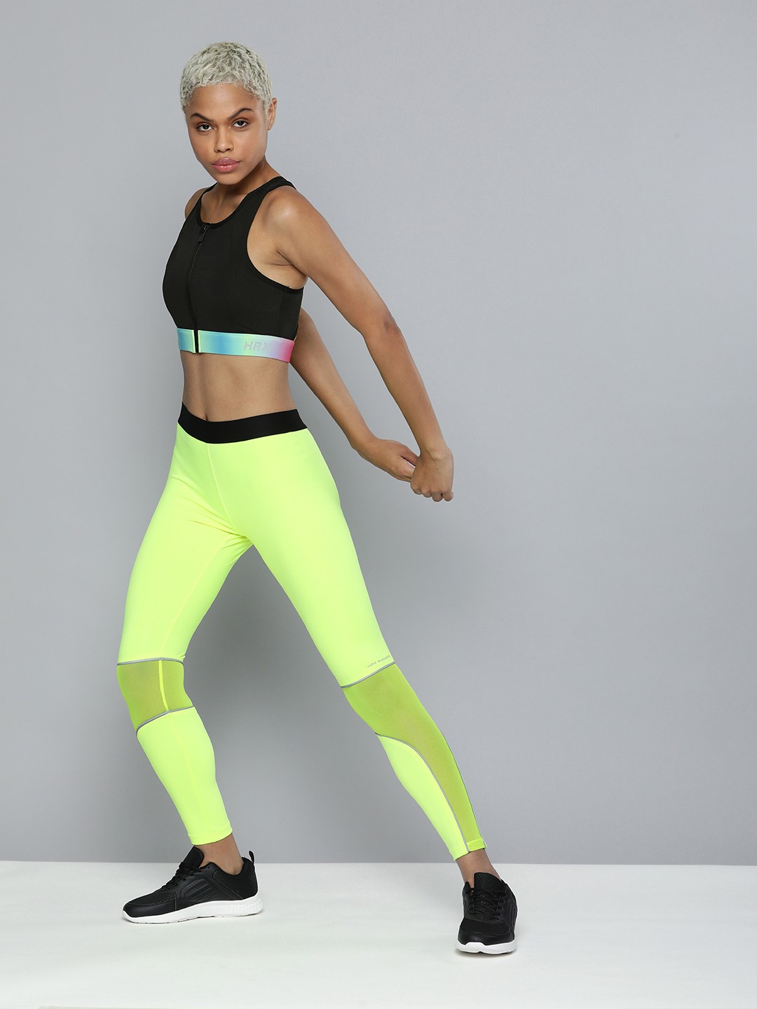 

HRX By Hrithik Roshan Running Women Jet Black Rapid-Dry Brand Carrier Sports Bra