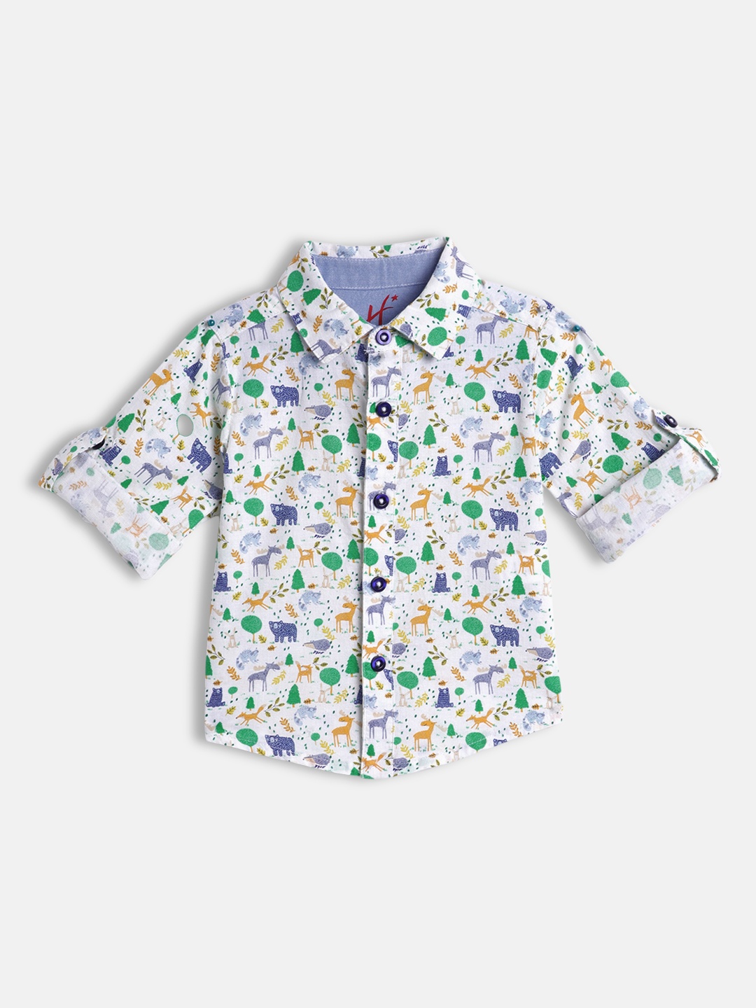 

H By Hamleys Boys Multicoloured Printed Pure Cotton Casual Shirt, Multi