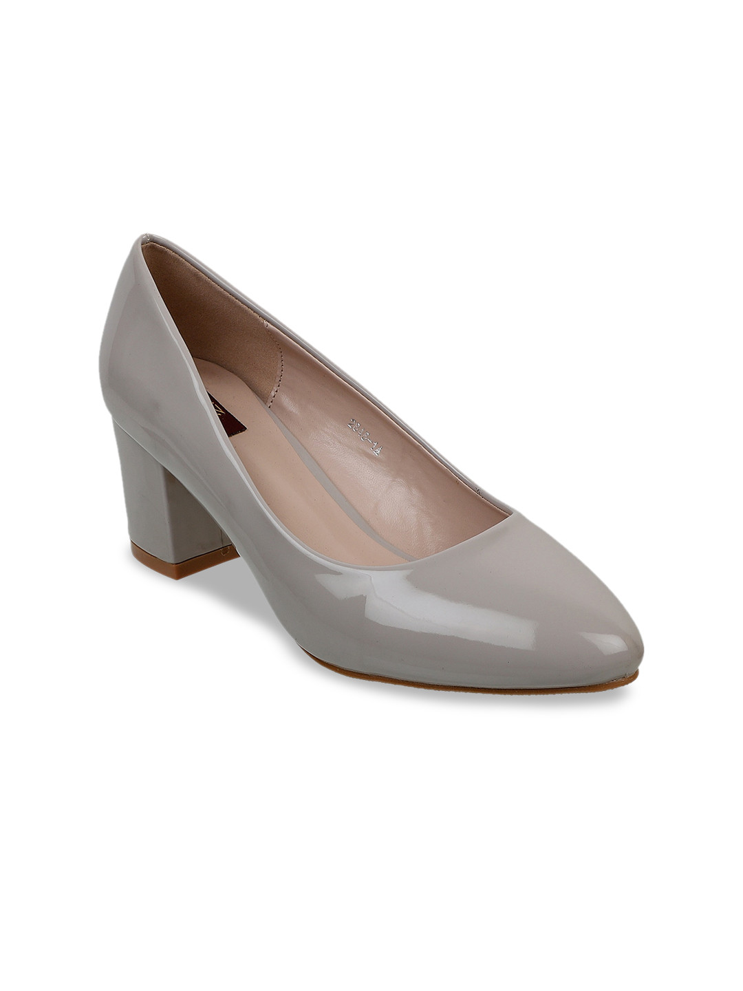 

SHUZ TOUCH Grey Block Pumps