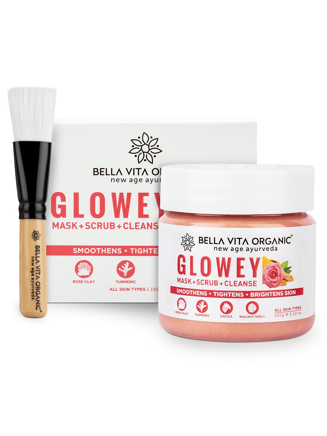 

Bella Vita Organic 3 in 1 Glowey Face Pack, Pink