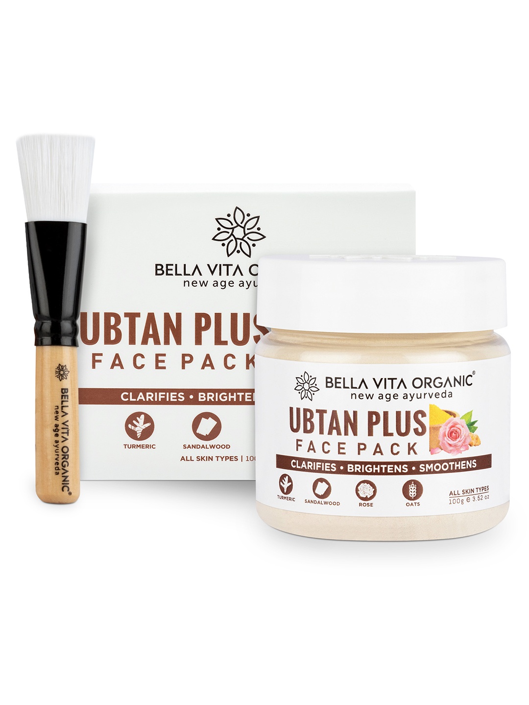 

Bella Vita Organic Unisex Beige Multani Mitti Ubtan Plus Face Pack 80 g