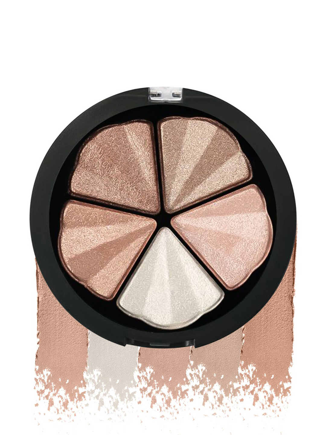 

MISS ROSE Transparent Glitter & Matte 5 Color Eyeshadow Palette 7001-016 02, Metallic