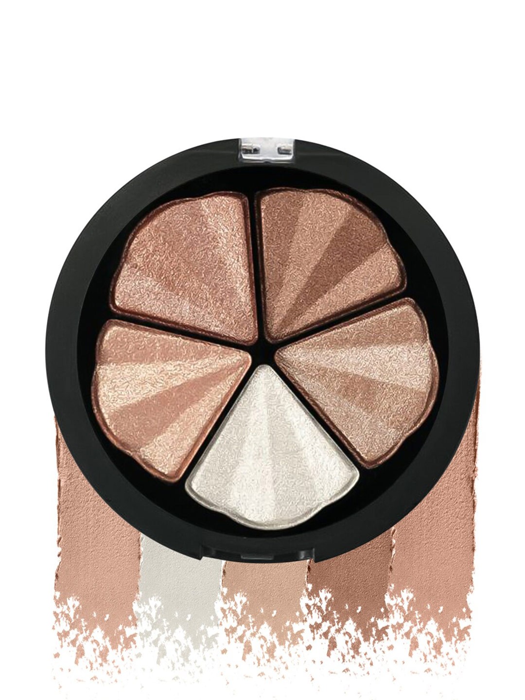 

MISS ROSE Transparent Glitter & Matte 5 Color Eyeshadow Palette, Metallic