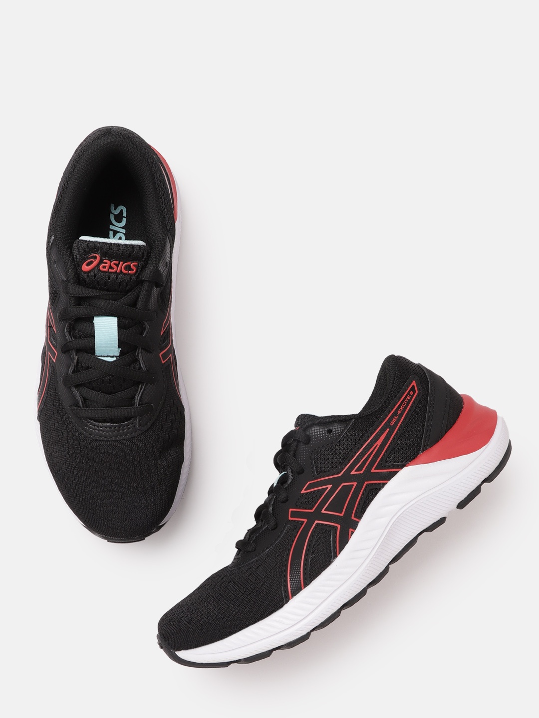 

ASICS Kids Black & Red Woven Design Gel-Excite 8 GS Running Shoes