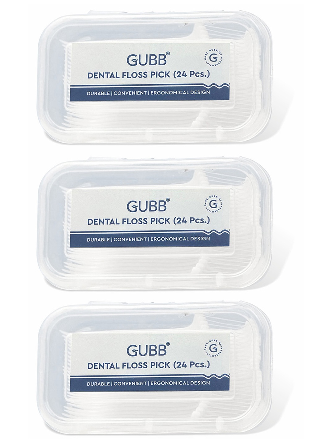 

GUBB White Set of 3 Dental Floss Pick