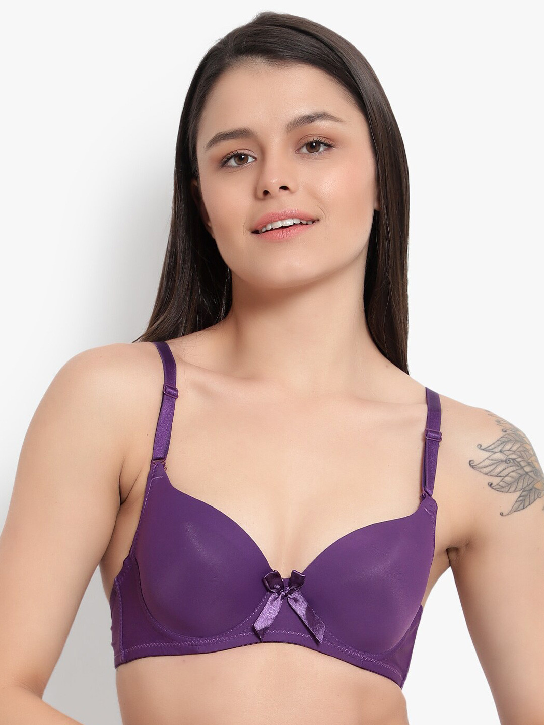 

BRACHY Women Purple Solid Underwired Lightly Padded Everyday Bra
