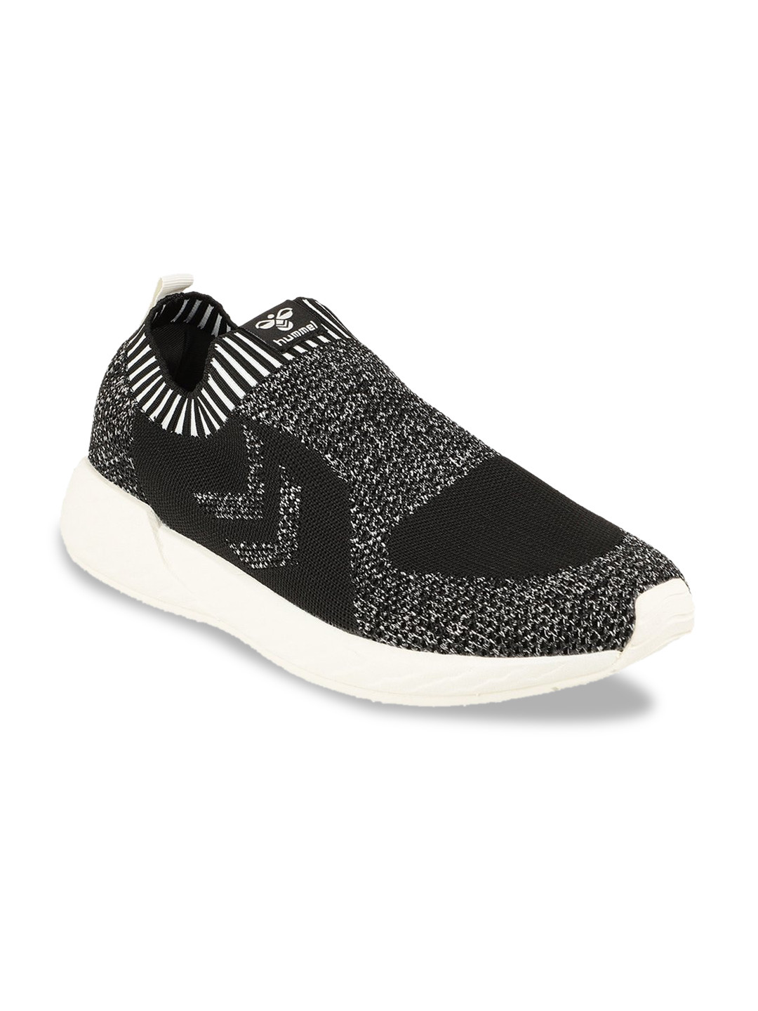 

hummel Unisex Black Woven Design Zion Legend Slip-On Sneakers