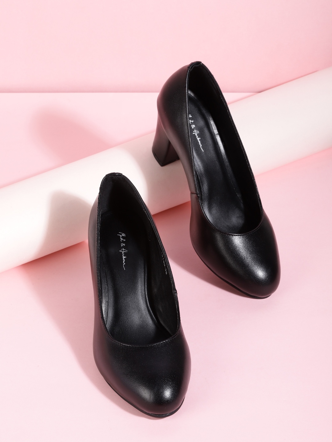 

Mast & Harbour Black Solid Pumps