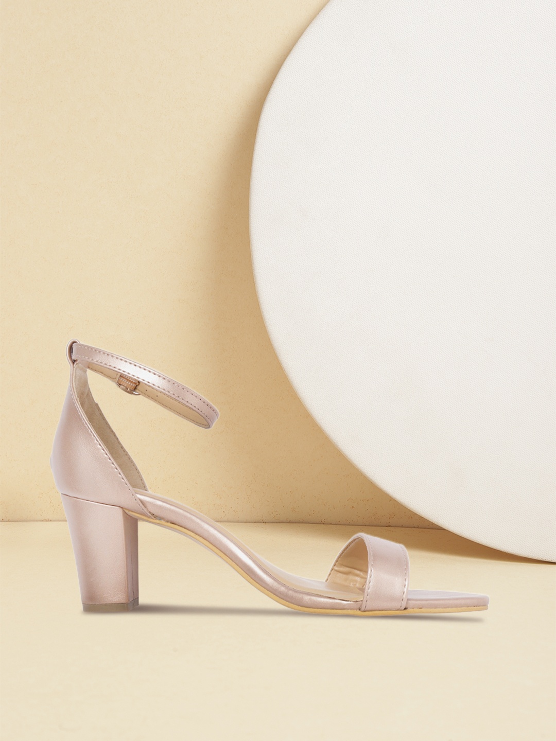 

Mast & Harbour Rose Gold-Toned Solid Block Heels