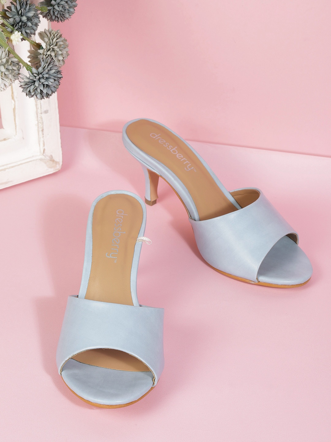 

DressBerry Women Blue Solid Slim Heels