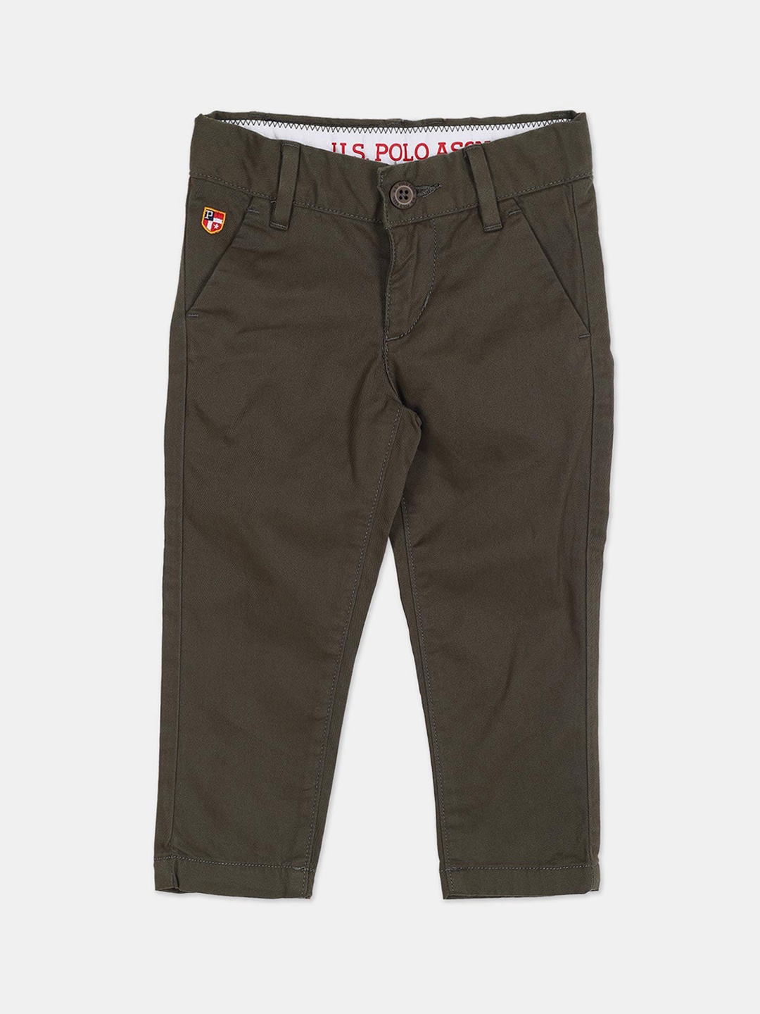 

U S Polo Assn Boys Olive Green Trousers