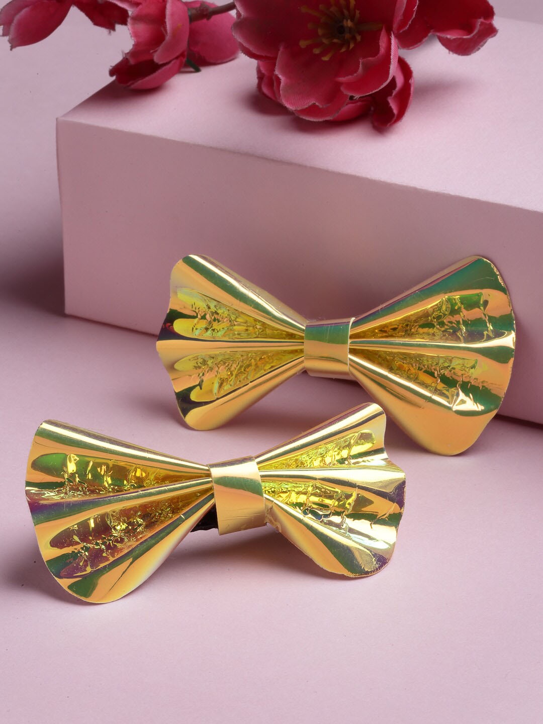 

VOGUE PANASH Girls Pack Of 2 Yellow Bow Alligator Hair Clip