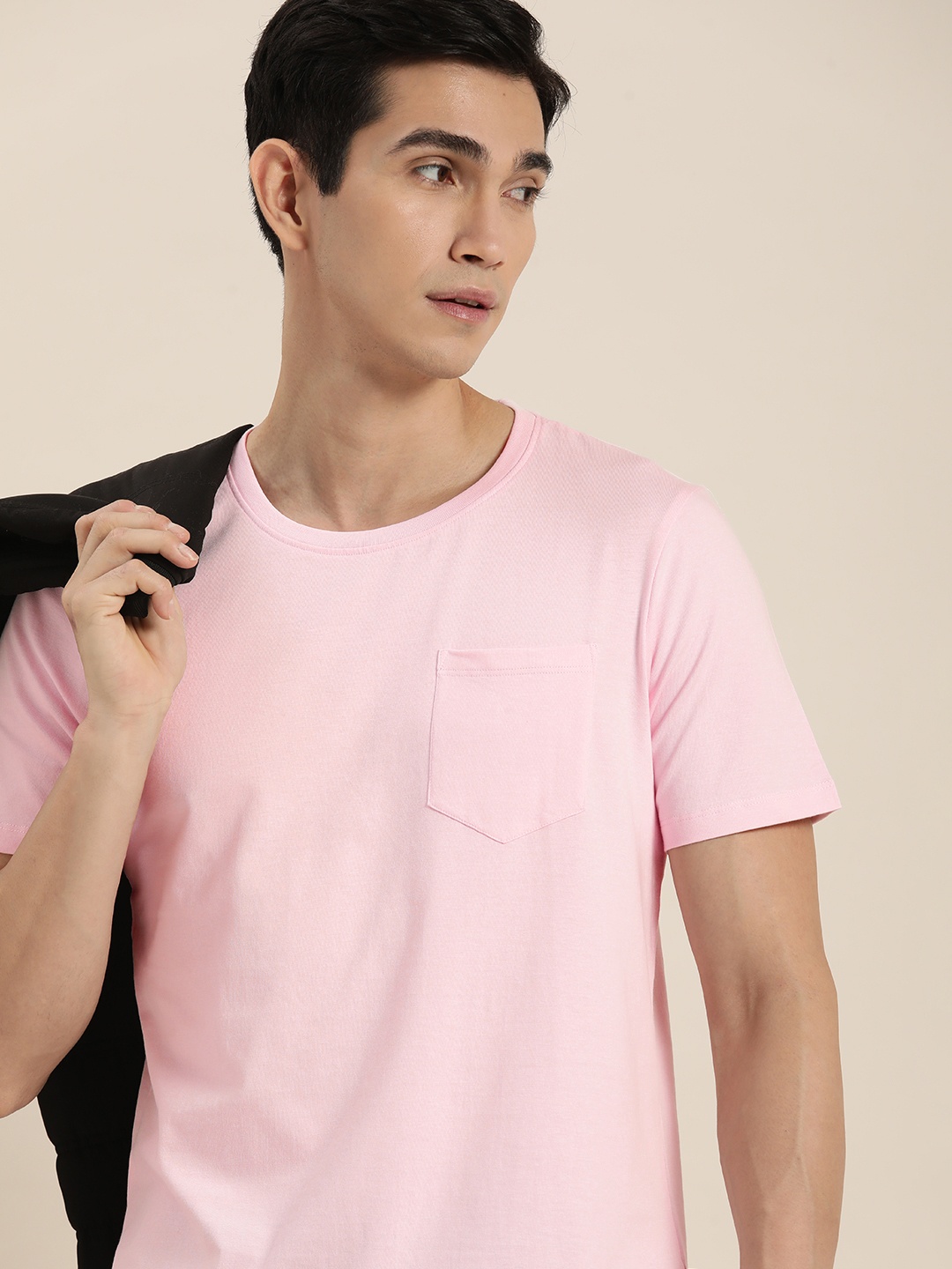 

INVICTUS Men Pink Solid T-shirt