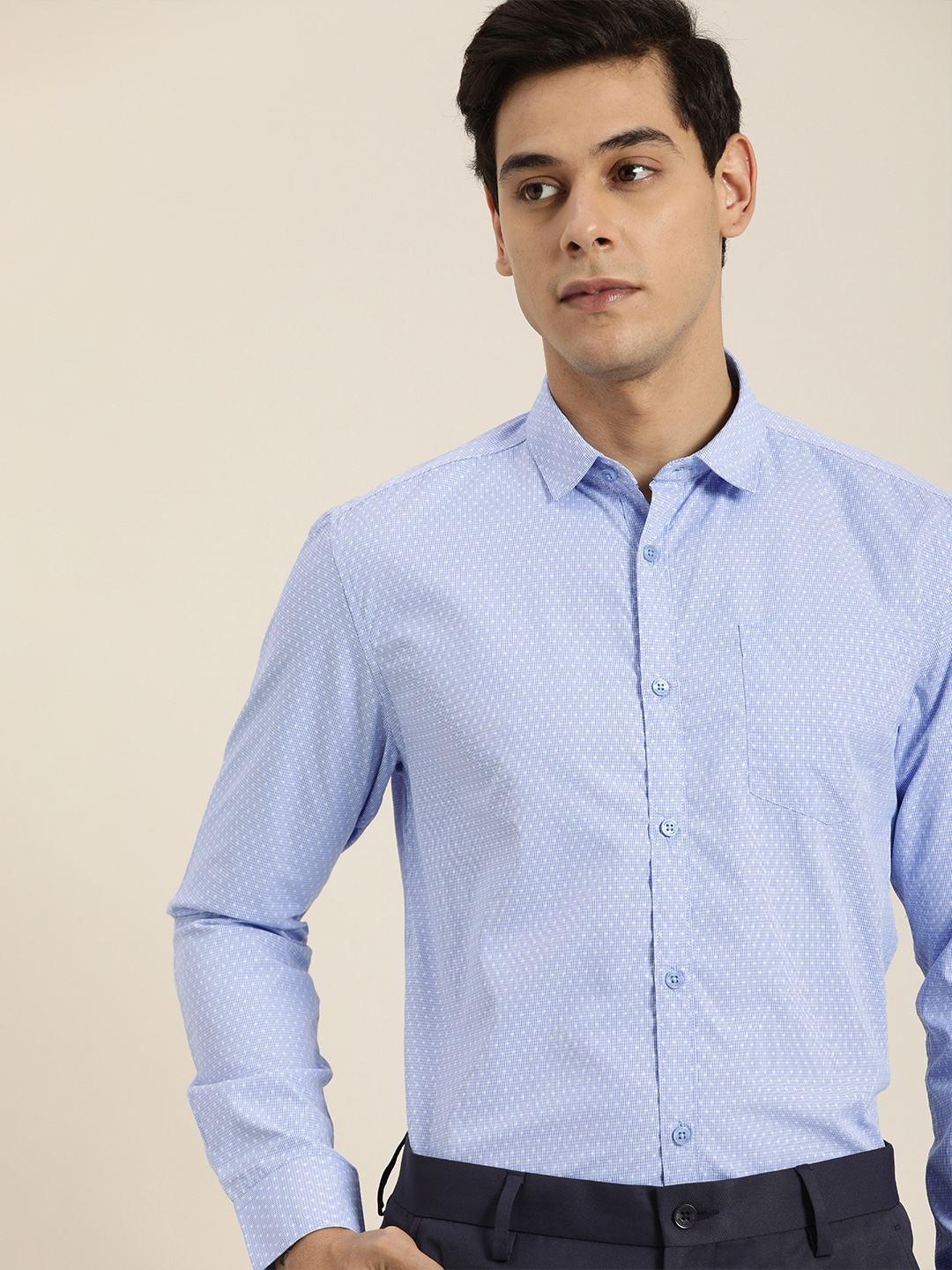 

INVICTUS Men Blue Slim Fit Smart Casual Shirt