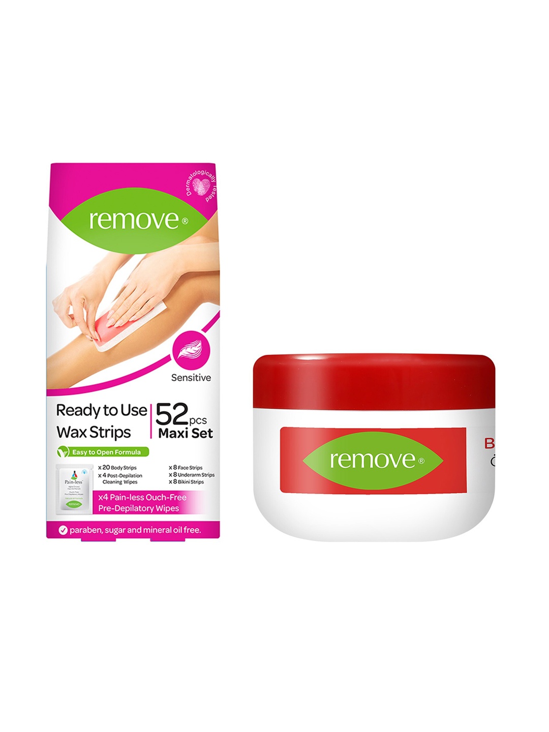 

Remove Full Body Wax Kit-Sensitive Hair, Transparent