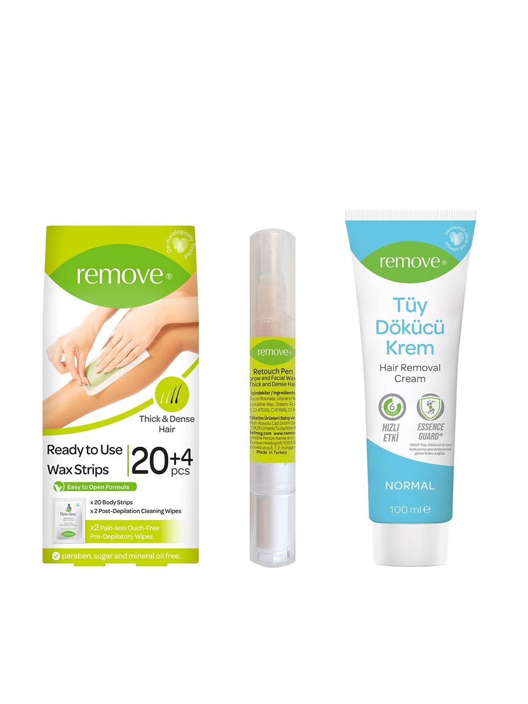 

Remove Complete Wax solution Kit, Transparent