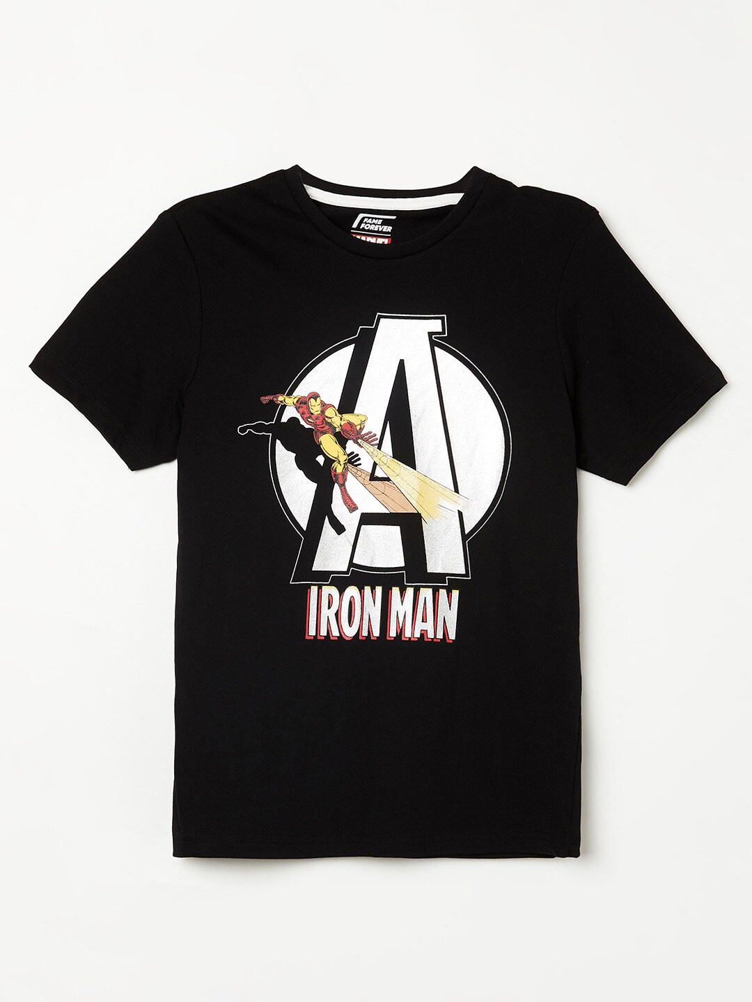 

Fame Forever by Lifestyle Boys Black Iron Man Printed T-shirt