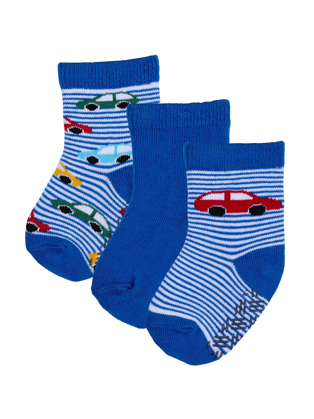 

Nuluv Boys Pack of 3 Blue Patterned Ankle Length Socks