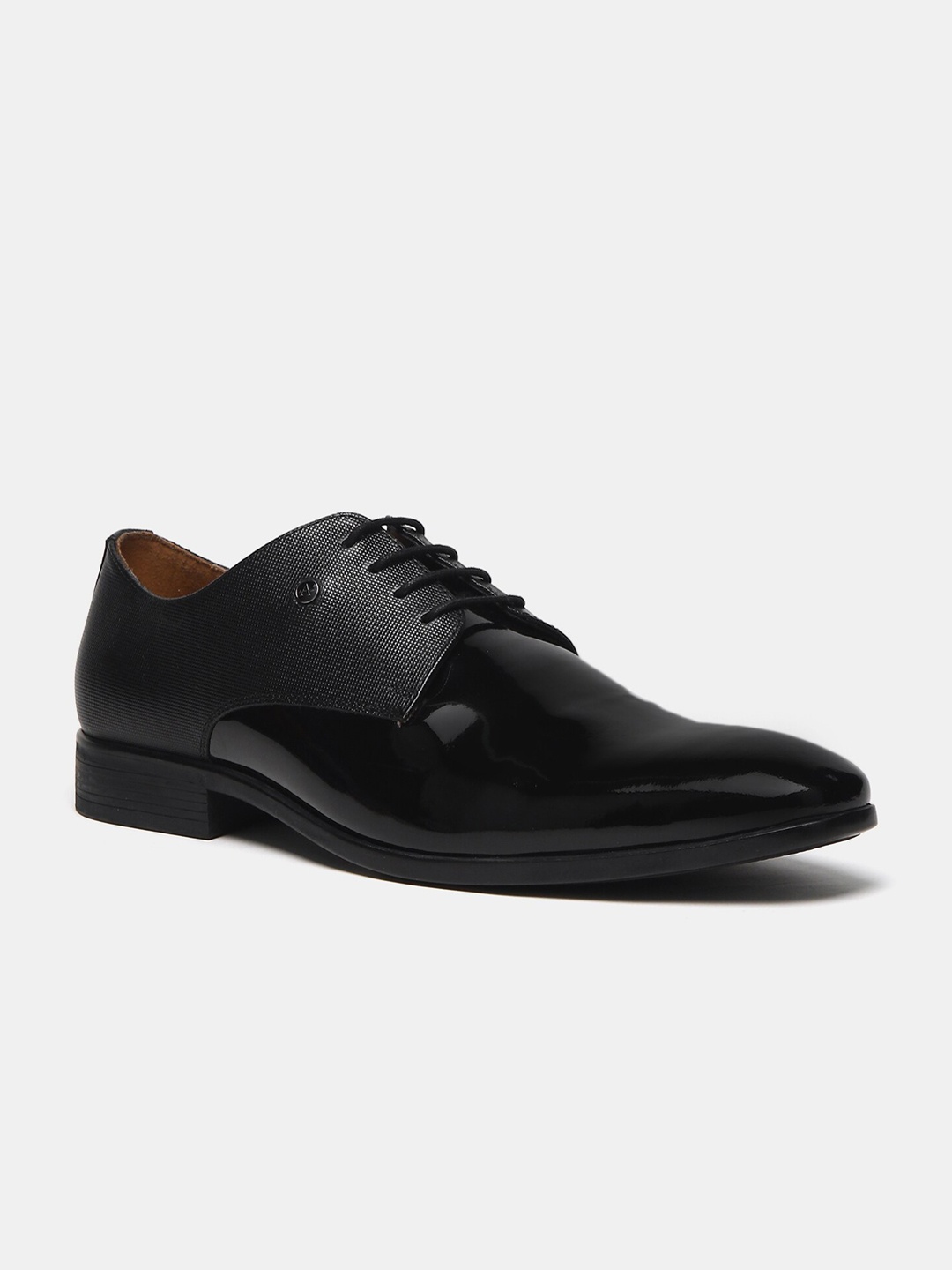 

Arrow Men Black Textured Formal Derbys