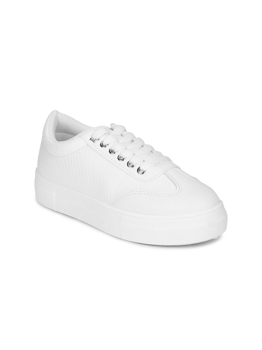 

Truffle Collection Women White PU Sneakers