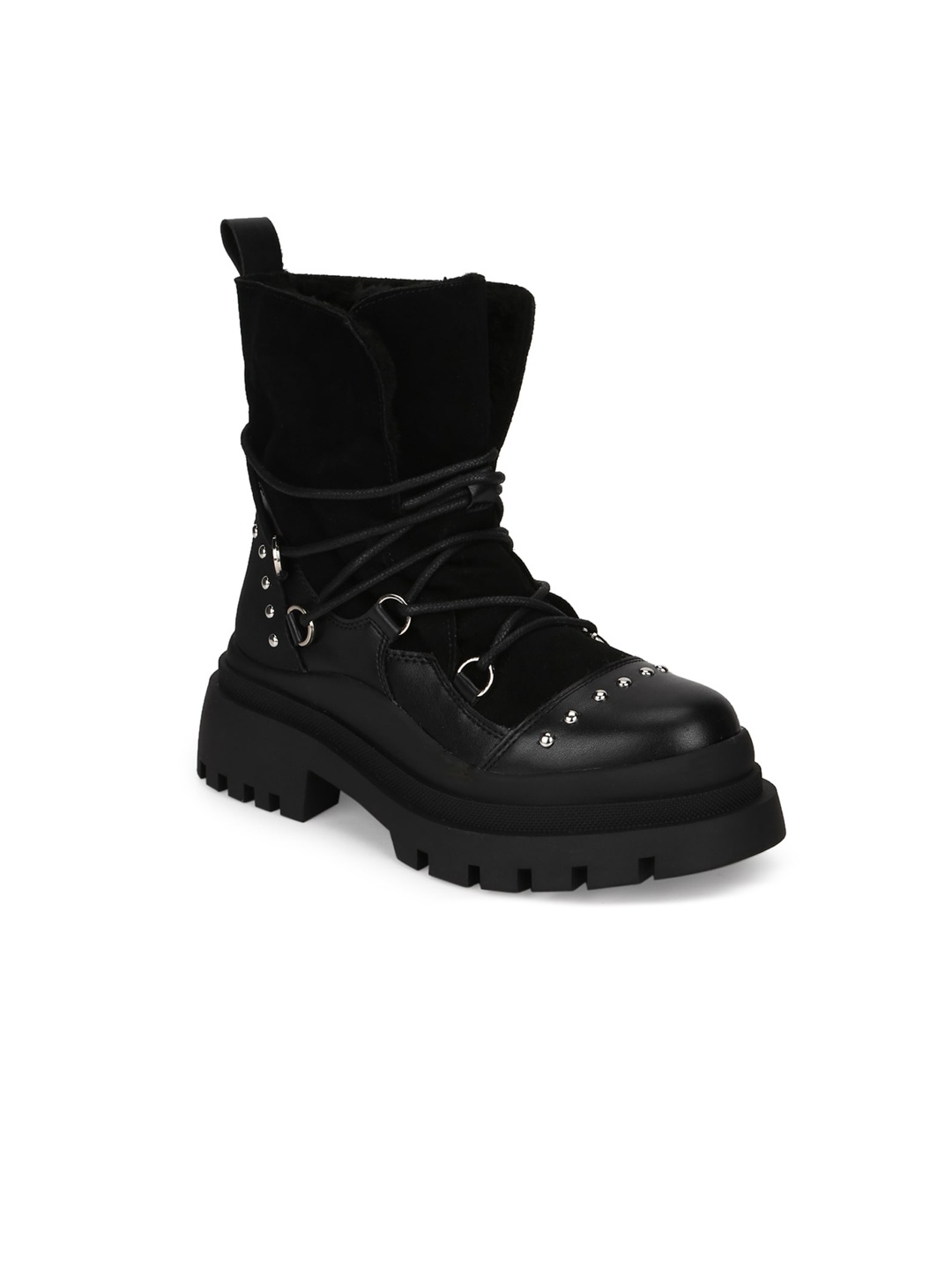 

Truffle Collection Black Platform Heeled Boots