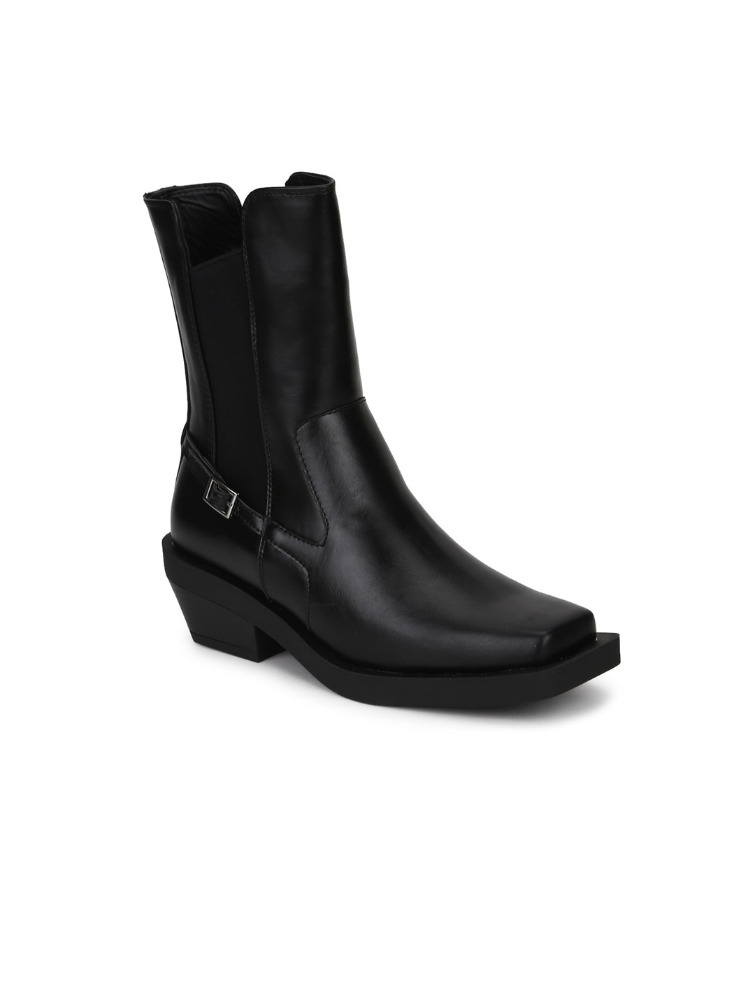 

Truffle Collection Black Block Heeled Boots