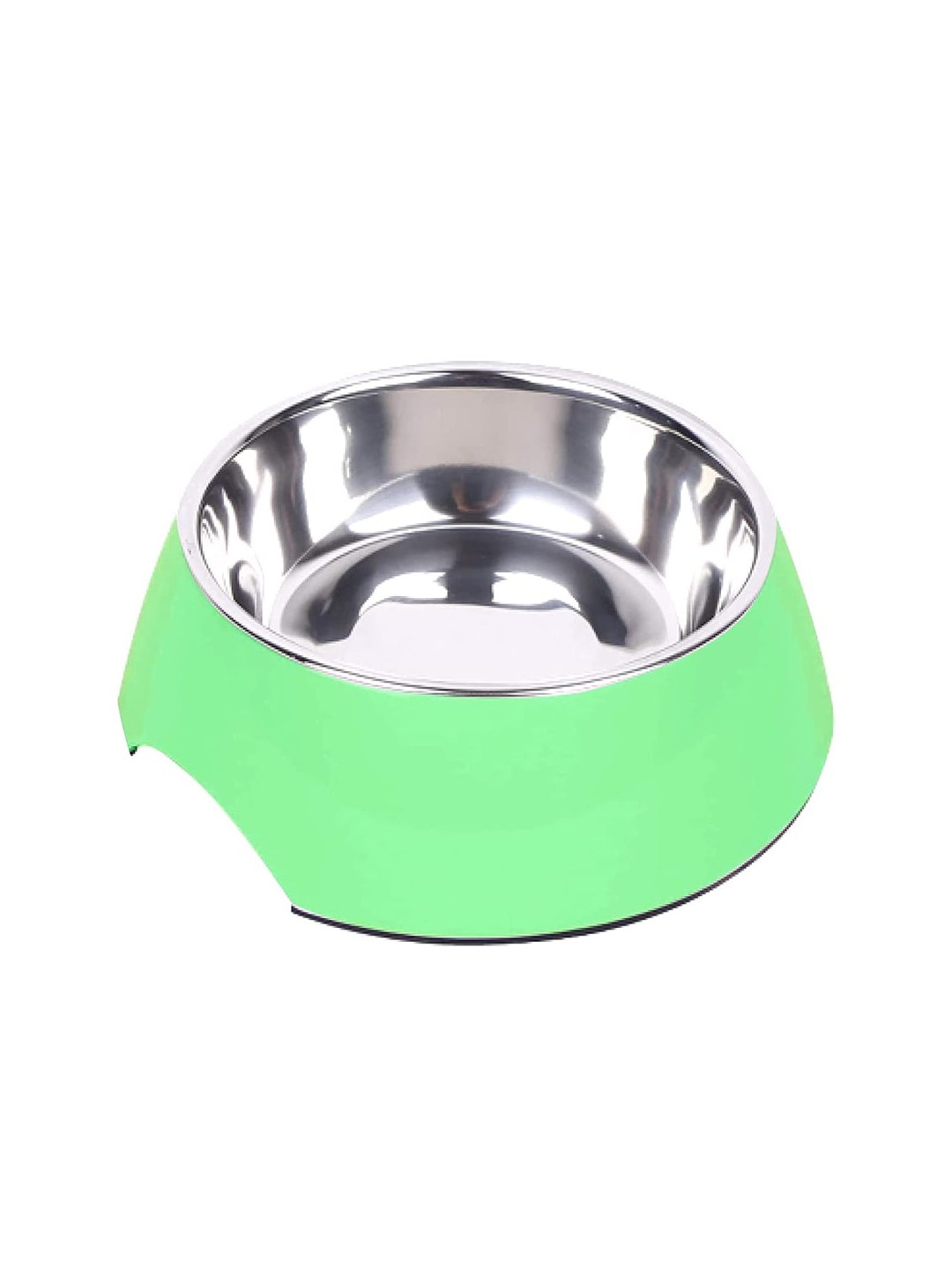 

Emily pets Green & Silver-Toned Solid Dog Bowl Feeder