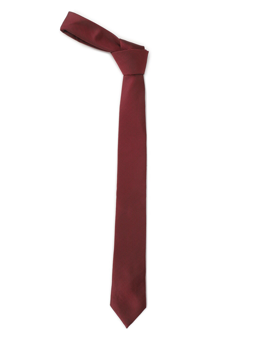 

Van Heusen Men Maroon Solid Skinny Tie