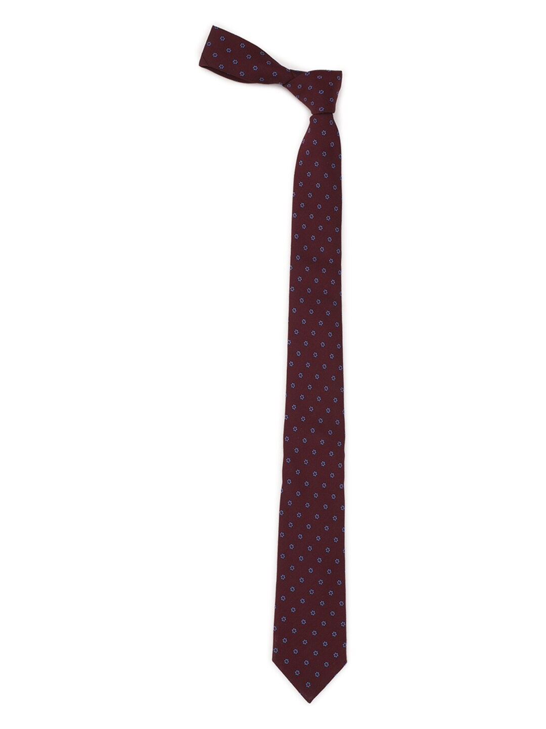 

Van Heusen Men Maroon Woven Design Skinny Tie