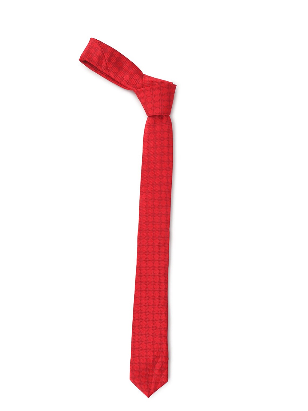 

Van Heusen Men Red & Maroon Woven Design Broad Tie