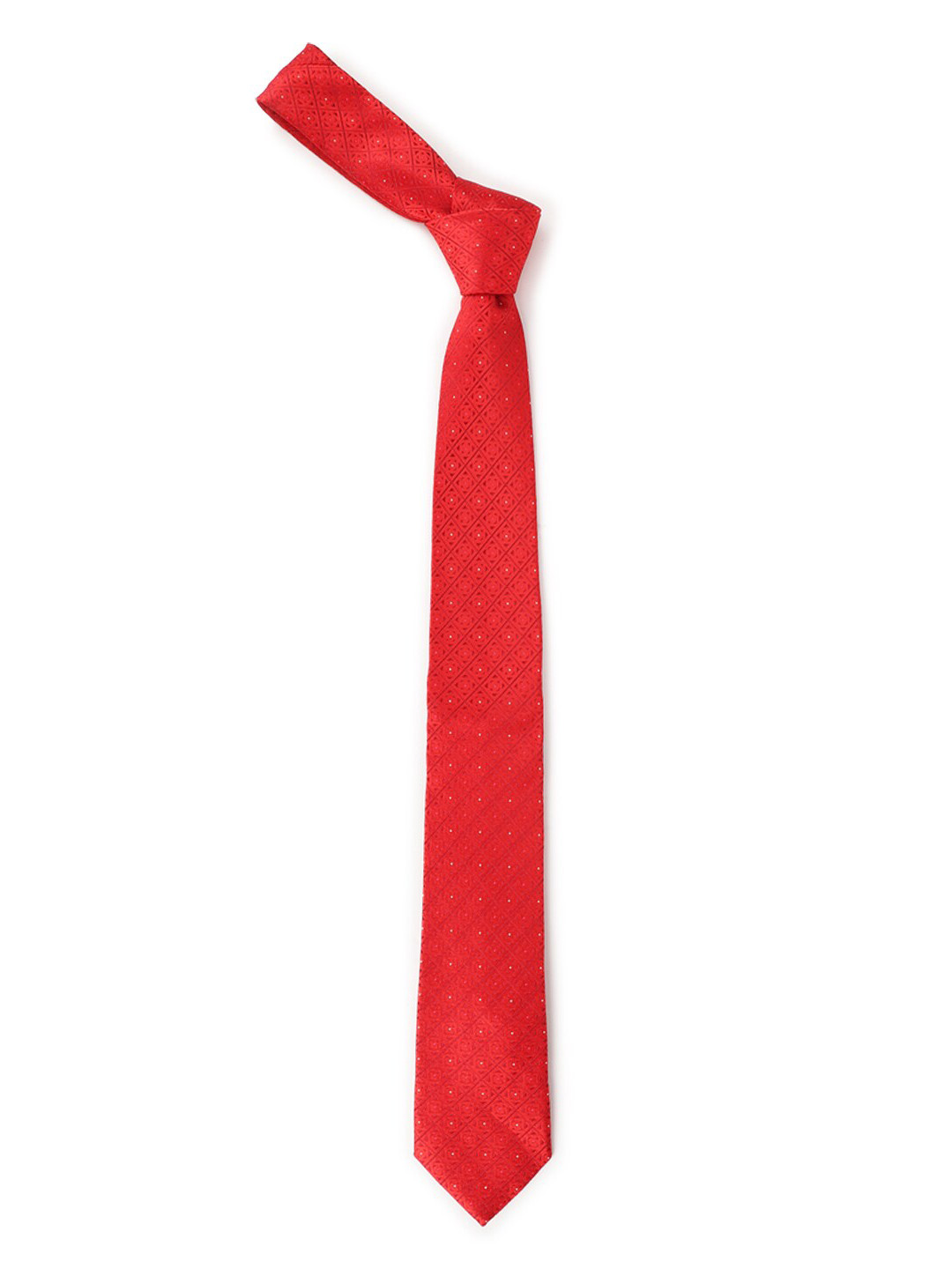 

Van Heusen Men Red Woven Design Broad Tie