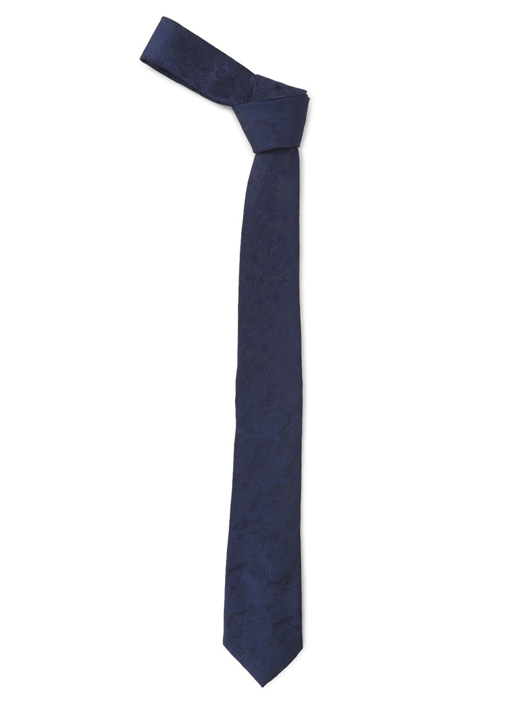 

Van Heusen Men Navy Blue Woven Design Broad Tie