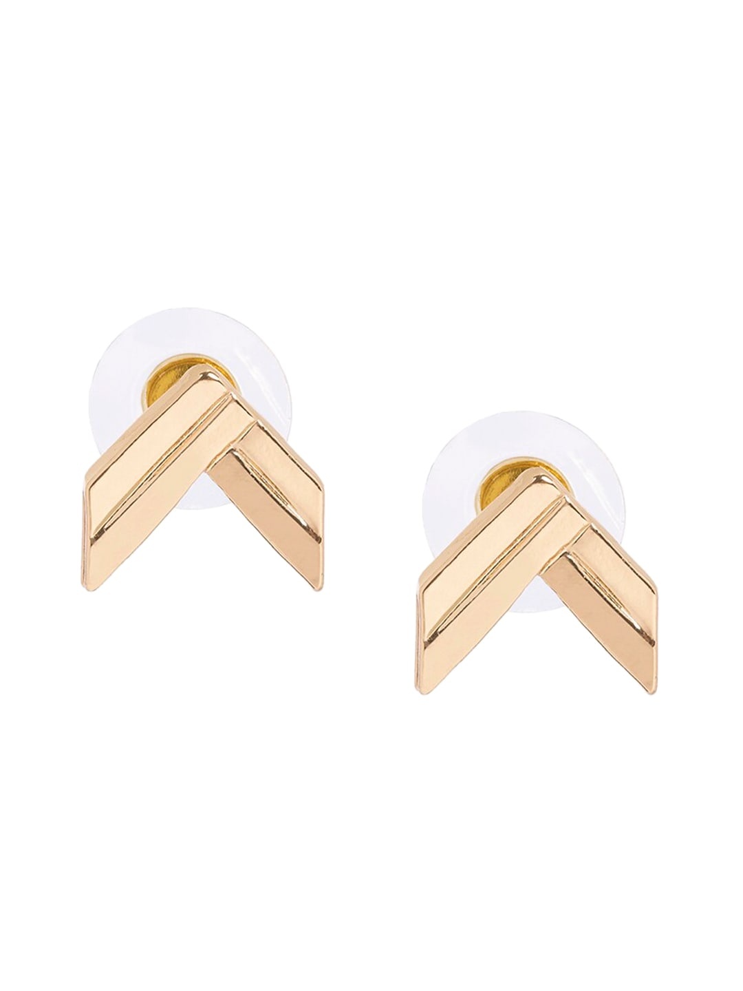 

March by FableStreet Gold-Toned Geometric Studs Earrings