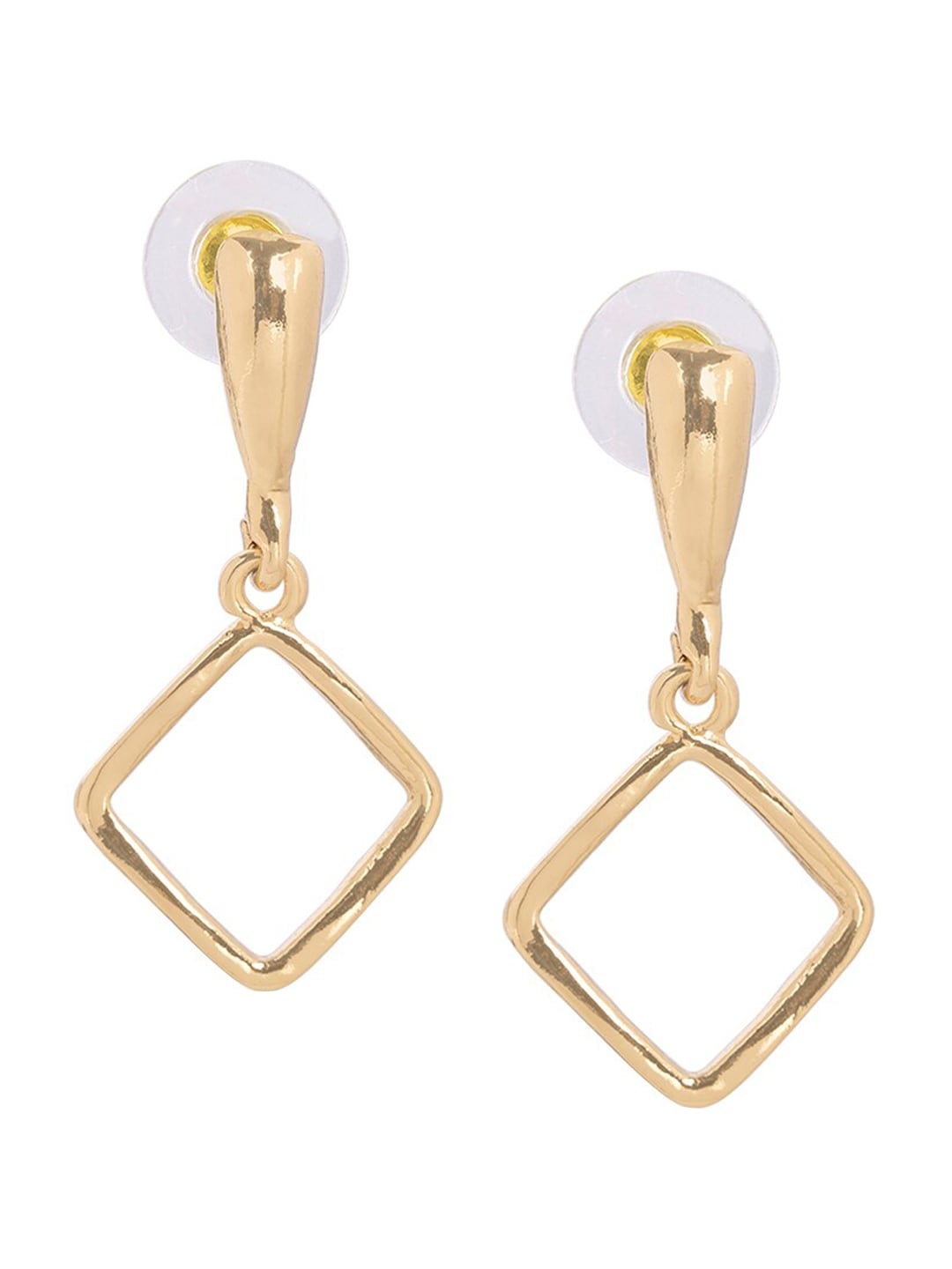 

March by FableStreet Gold-Toned Geometric Drop Earrings
