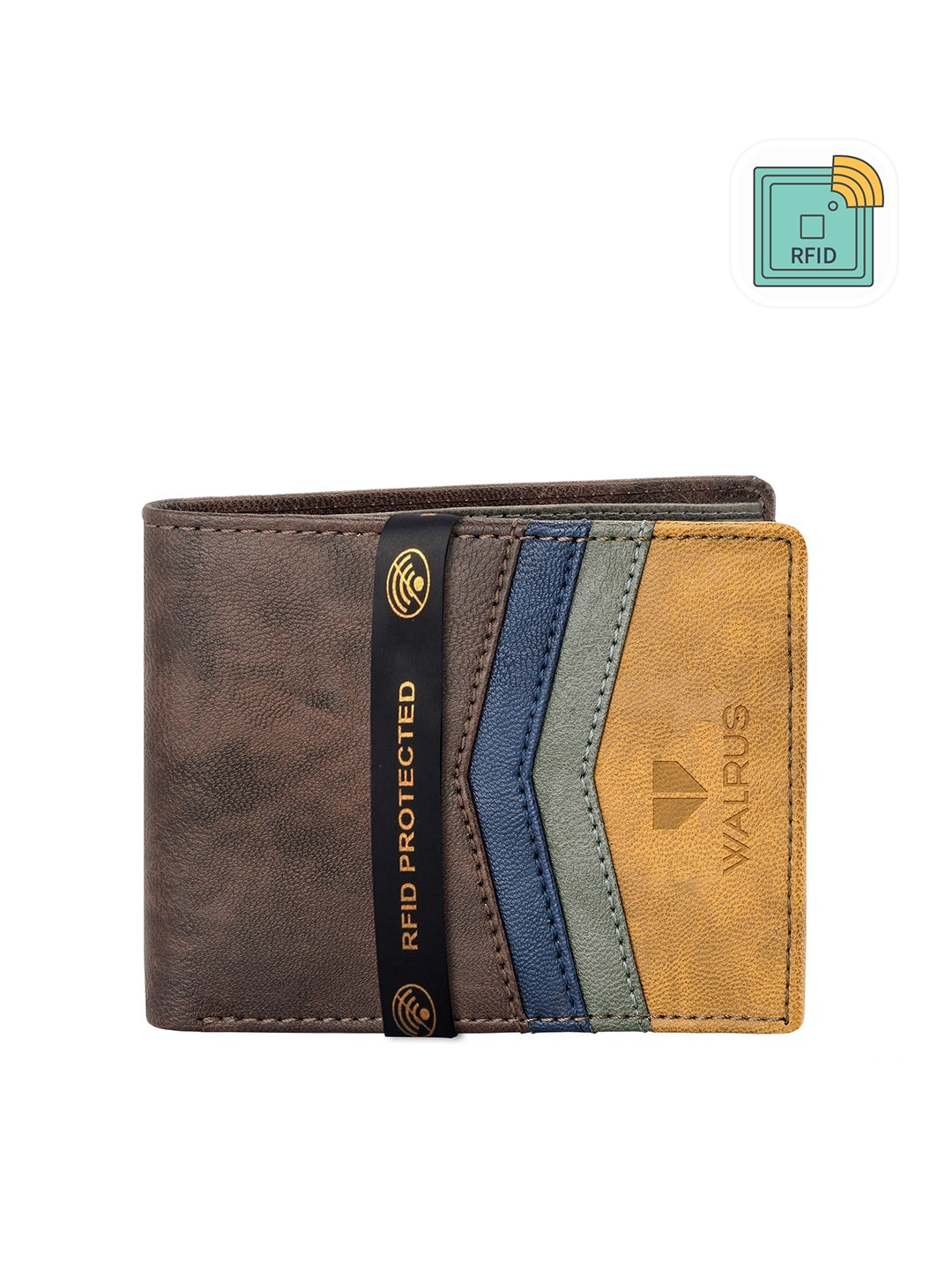 

Walrus Men Brown Two Fold Wallet