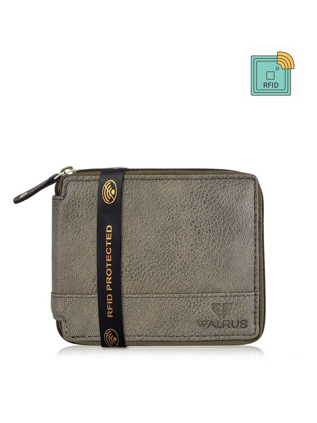 

Walrus Men Beige Zip Around Wallet