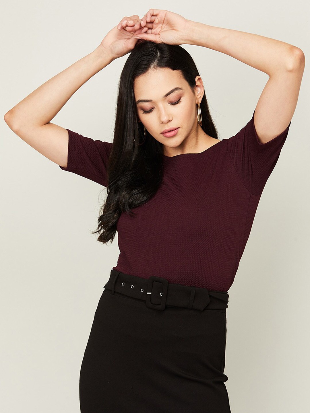 

CODE by Lifestyle Women Maroon Regular Top