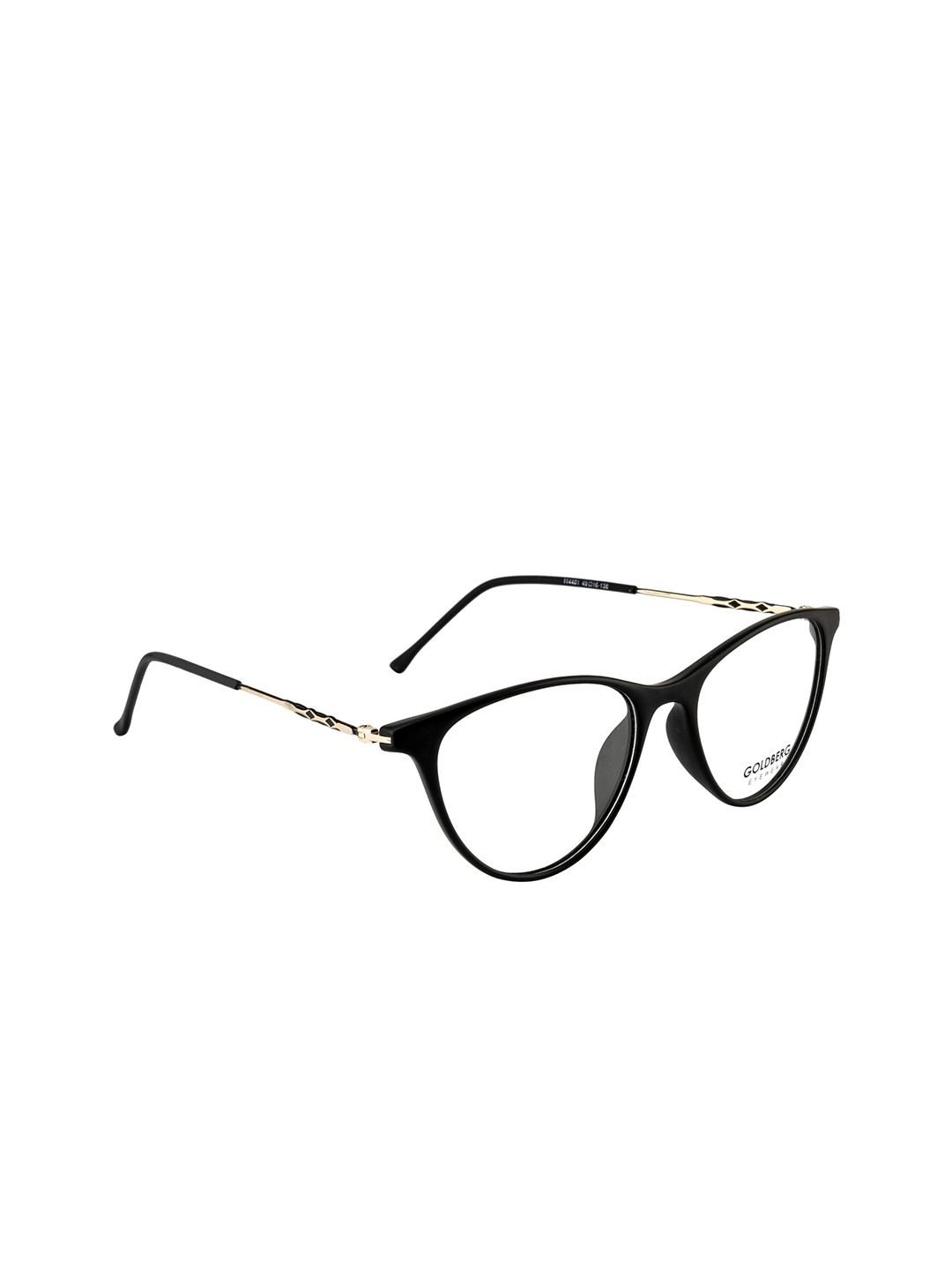 

Gold Berg Women Black & Gold-Toned Full Rim Cateye Frames Eyeglasses