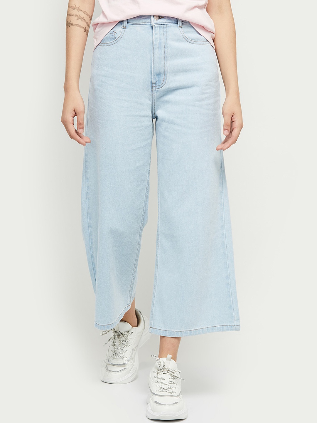 

max Women Blue Slim Fit Clean Look Non Stretchable Jeans
