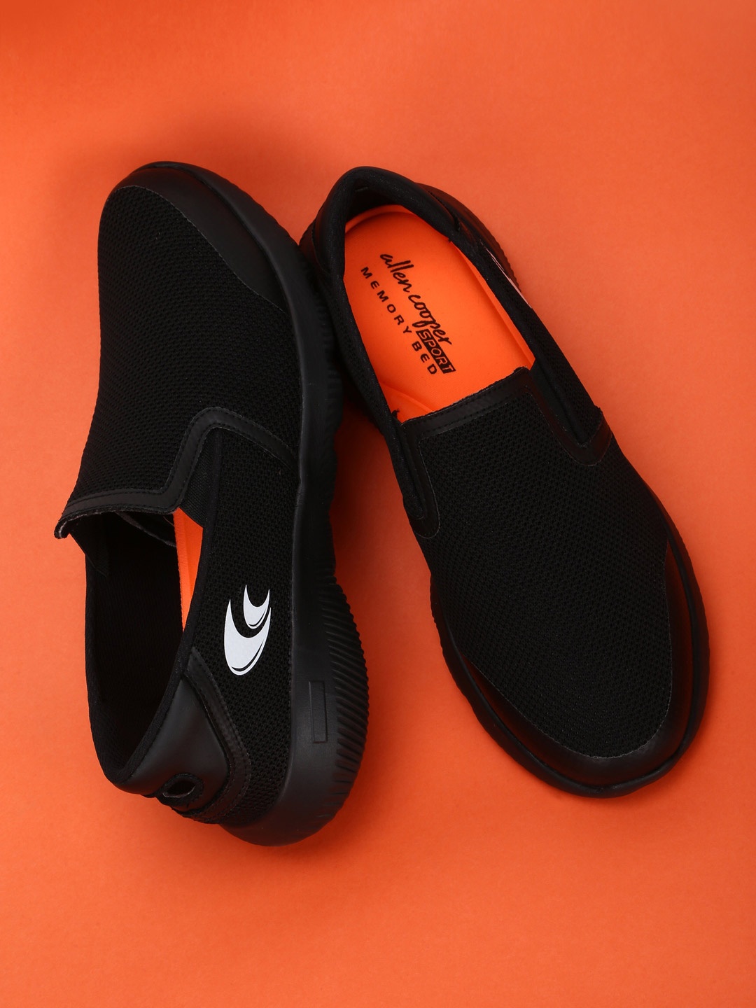 

Allen Cooper Men Black Mesh Running Non-Marking Shoes