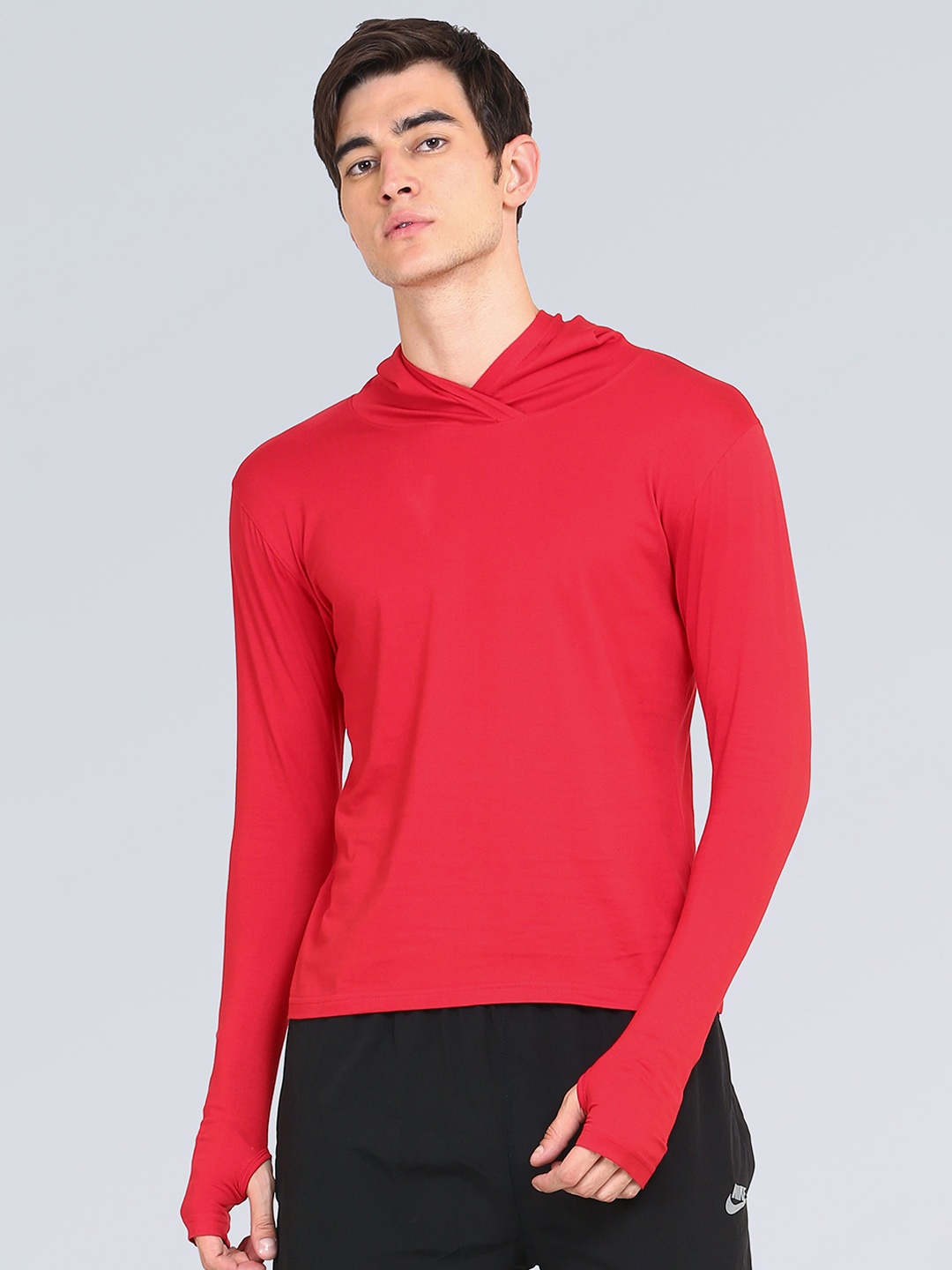 

appulse Men Red Colourblocked Pockets T-shirt