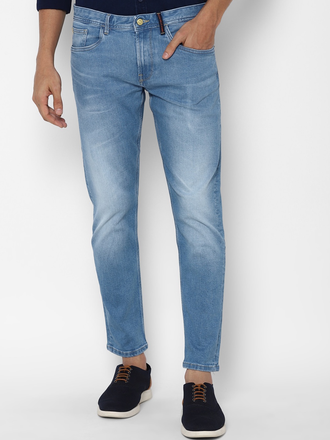 

Allen Solly Men Blue Slim Fit Low Distress Heavy Fade Jeans