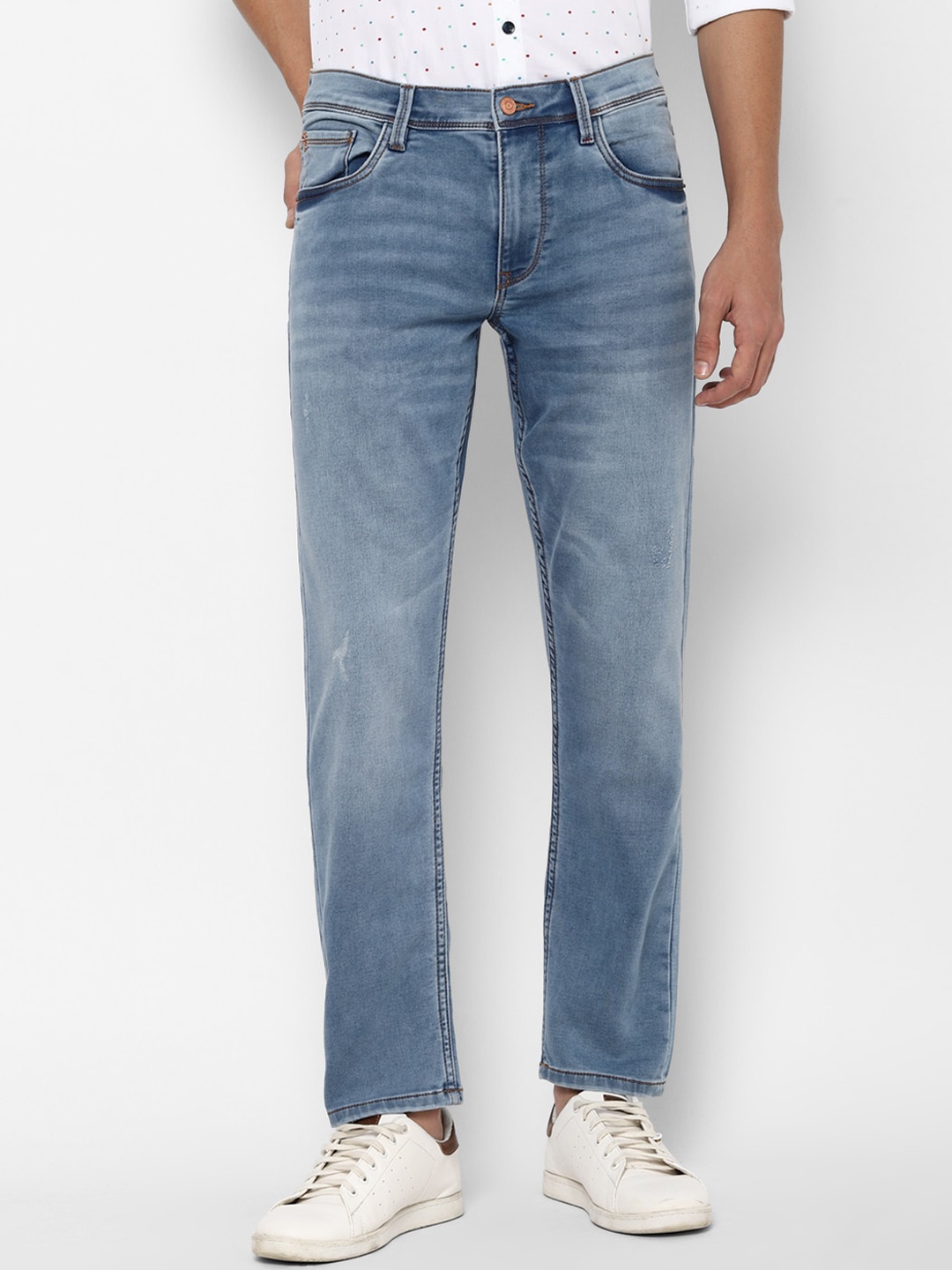 

Allen Solly Men Blue Slim Fit Low Distress Heavy Fade Jeans