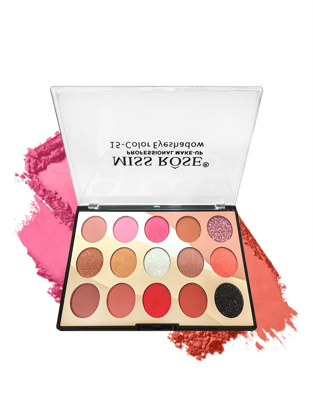 

MISS ROSE 15 Color Glitter Eyeshadow Palette 7001-077MT 02, Metallic
