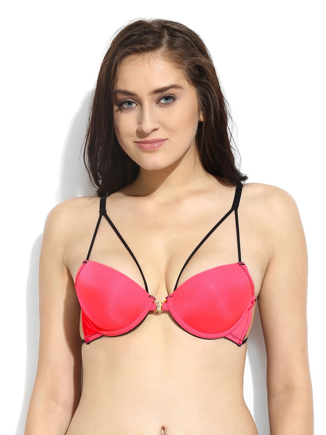 

Da Intimo Pink Front-Open Push-Up Bra DI-528