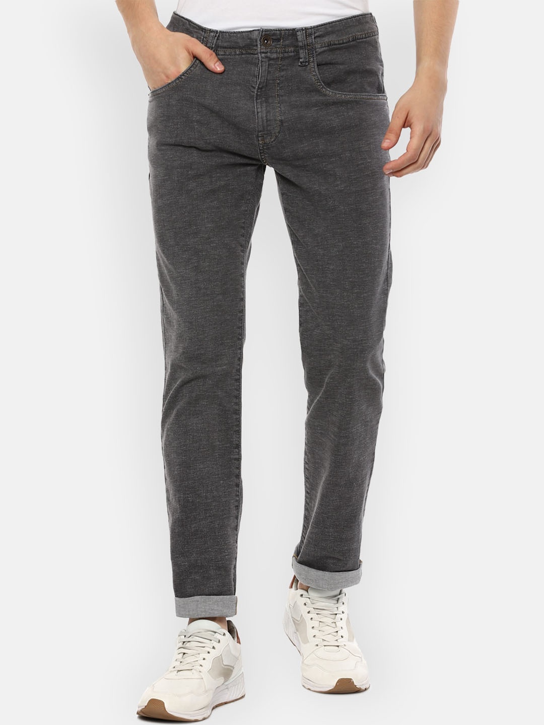 

VAN HEUSEN DENIM LABS Men Grey Slim Fit Jeans